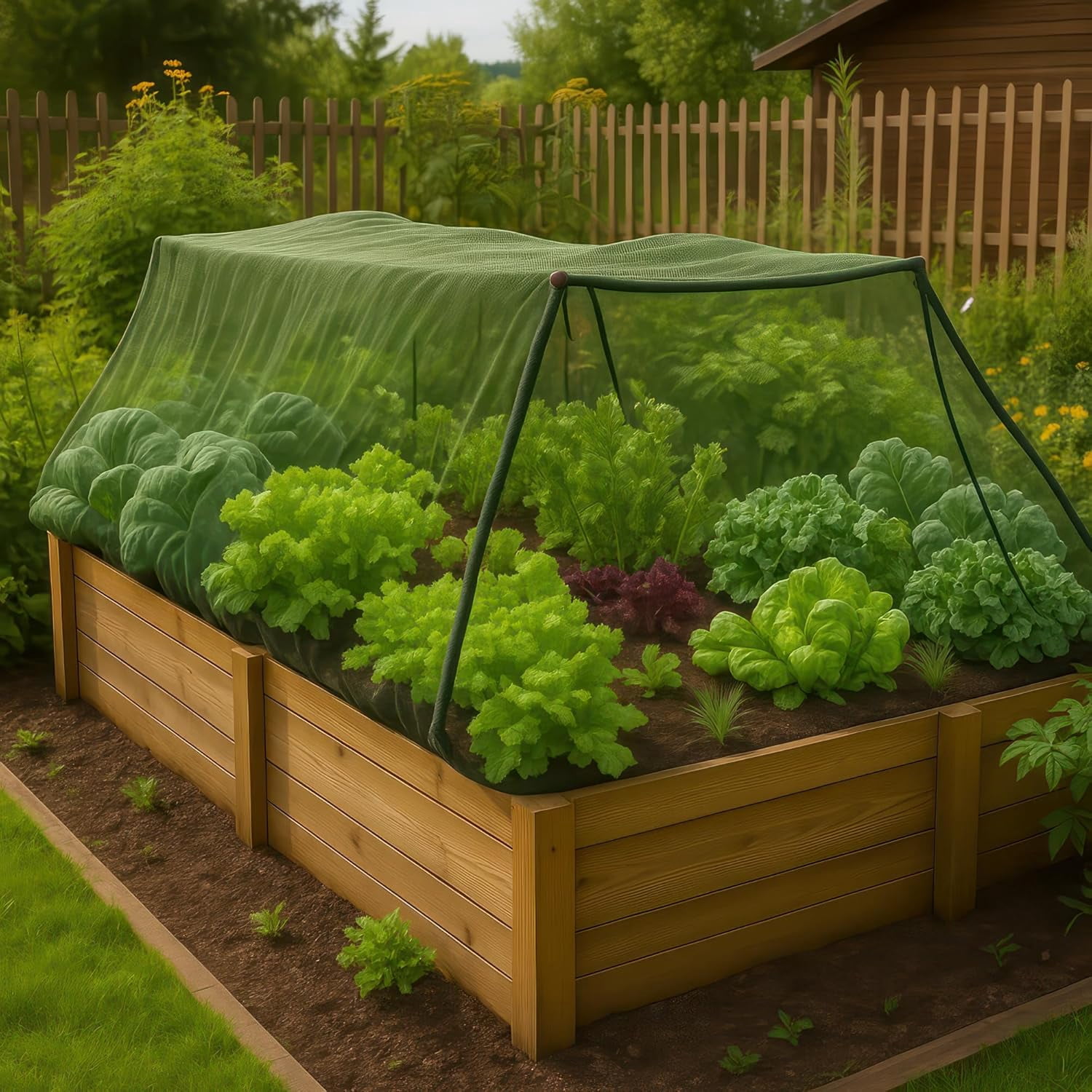 Green DIY Mosquito Net Fabric | 10x20 FT Netting 2 Pack | Insect Cover for Garden, Patio, Outdoor & Windows | Multiple Sizes in Black, White & Green | Raised Bed Screen Mesh Barrier