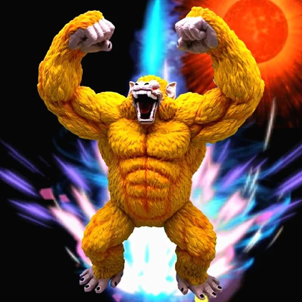 Figura de acción de Dragon Ball Z para niños, modelo de decoración de 14cm, Super transformable, Golden Great Ape Gorilla, regalos de Juguetes