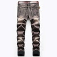 thumbnail image 5 of LZLER Mens Jeans Ripped Distressed Slim Embroidery Denim Jean Pants, 5 of 6