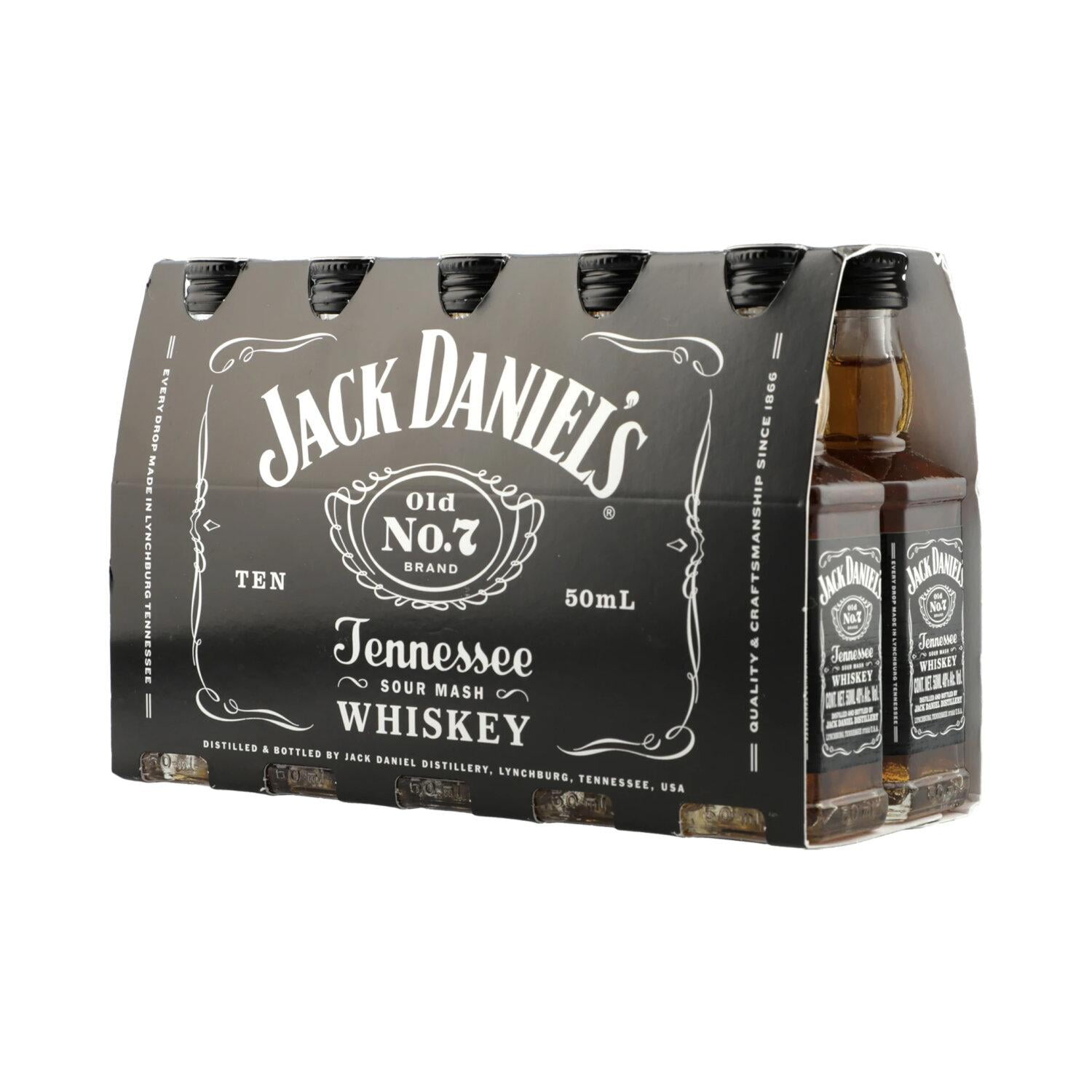 Pack de 10 Whisky Jack Daniels Mini de 50 ml Jack Daniels Mini de Bodega Aurrera en línea