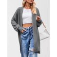 thumbnail image 6 of Long Cardigan Sweaters for Women Fall Trendy Oversized Open Front Winter Coat Grey S, 6 of 8