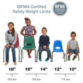 thumbnail image 5 of ECR4Kids School Stack Chair Chrome Legs, Multiple Sizes/Colors/Types, 5 of 7