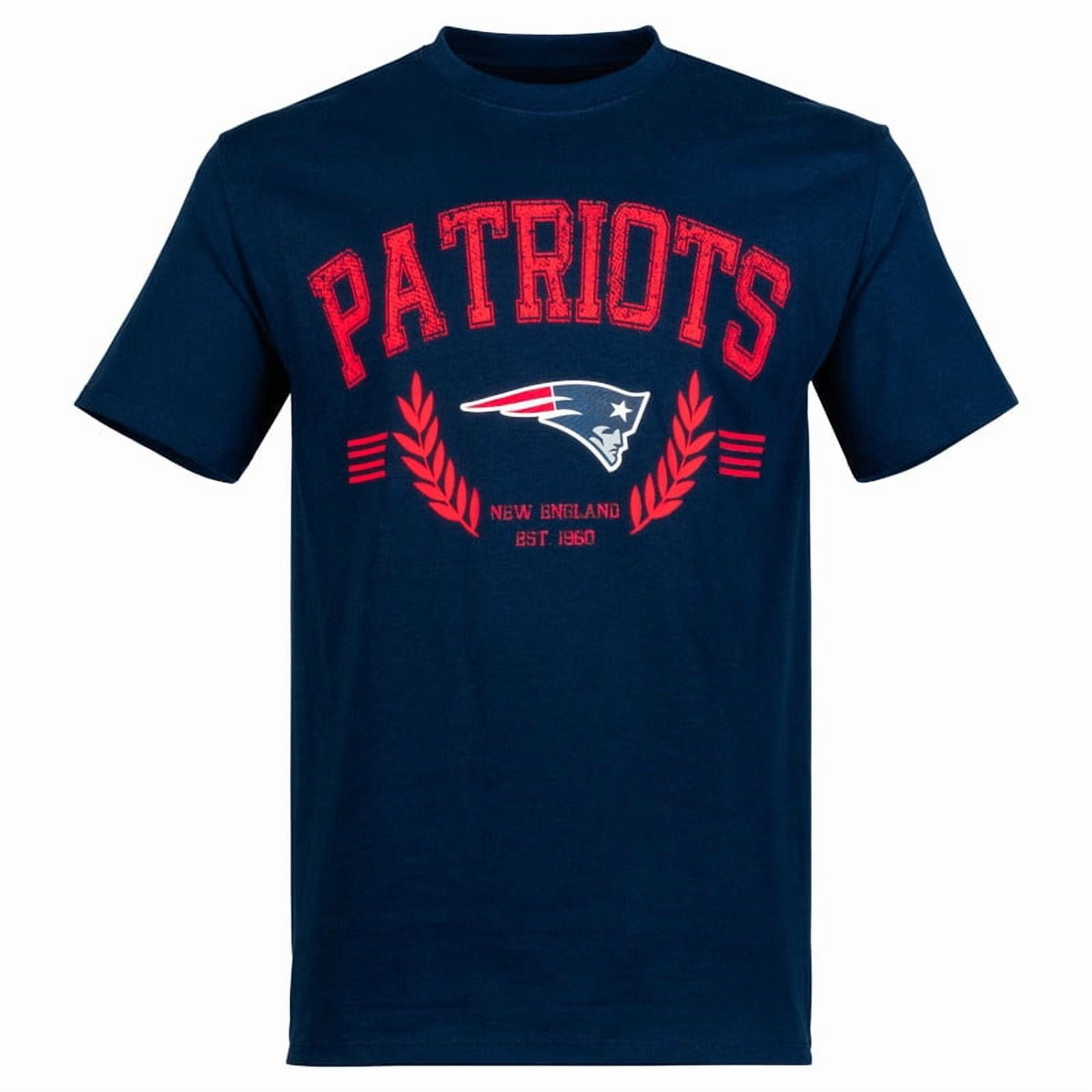 Playera Basica Deportiva NFL con escudo New England Patriots para