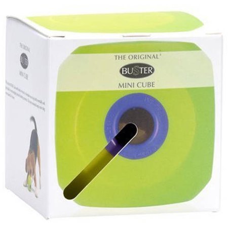 Kruuse Buster Mini Cub Dog Food Cube, 8" X 8" X 8", Purple & Lime