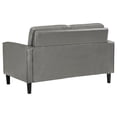 thumbnail image 4 of FurniFact Gray Faux Leather 2 Seater Couch, Leather Loveseat Sofa for Living Room, 4 of 10