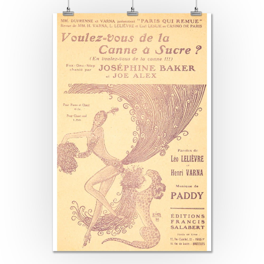 Josephine Baker Casino Paris Theater Qui Remue Vintage Poster Repro FREE SHIP