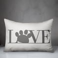 thumbnail image 3 of Creative Products Love Paw Print 14x20 Spun Poly Pillow, 3 of 3