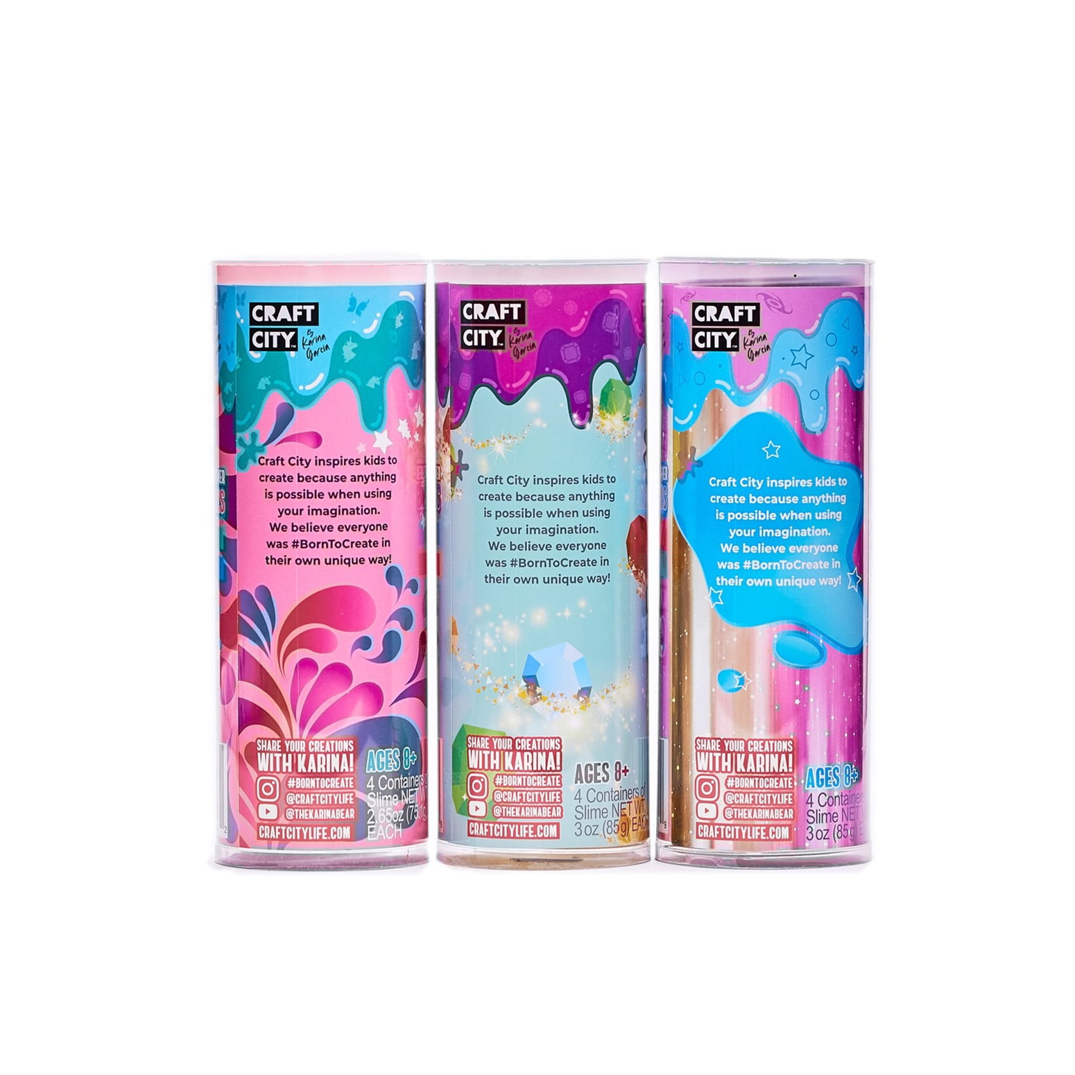 Craft City - Karina Garcia Metallic Slime 4 pack of 3 oz (12