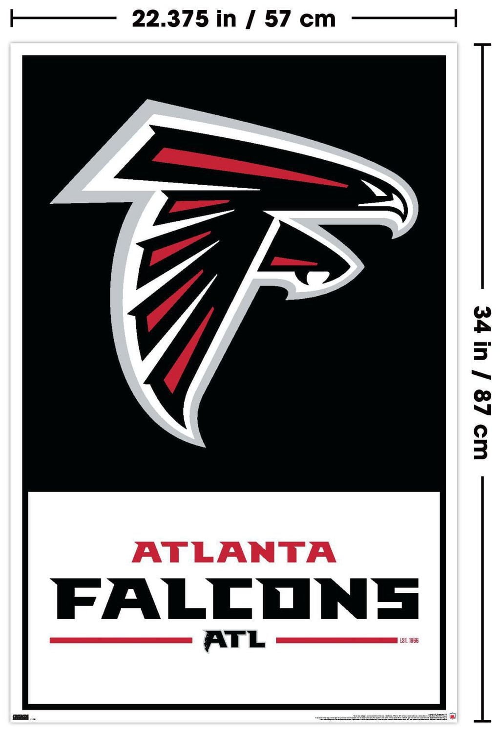 NFL Atlanta Falcons - Logo 21 Wall Poster, 22.375" x 34"