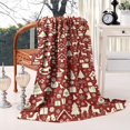 thumbnail image 2 of Red Christmas Icon Pattern Blanket,Comfortable Soft Lamb Wool Throw Blanket,All Season,Warm Lightweight Blankets for Sofa Bed Couch Living Room Chair,40"x50", 2 of 4