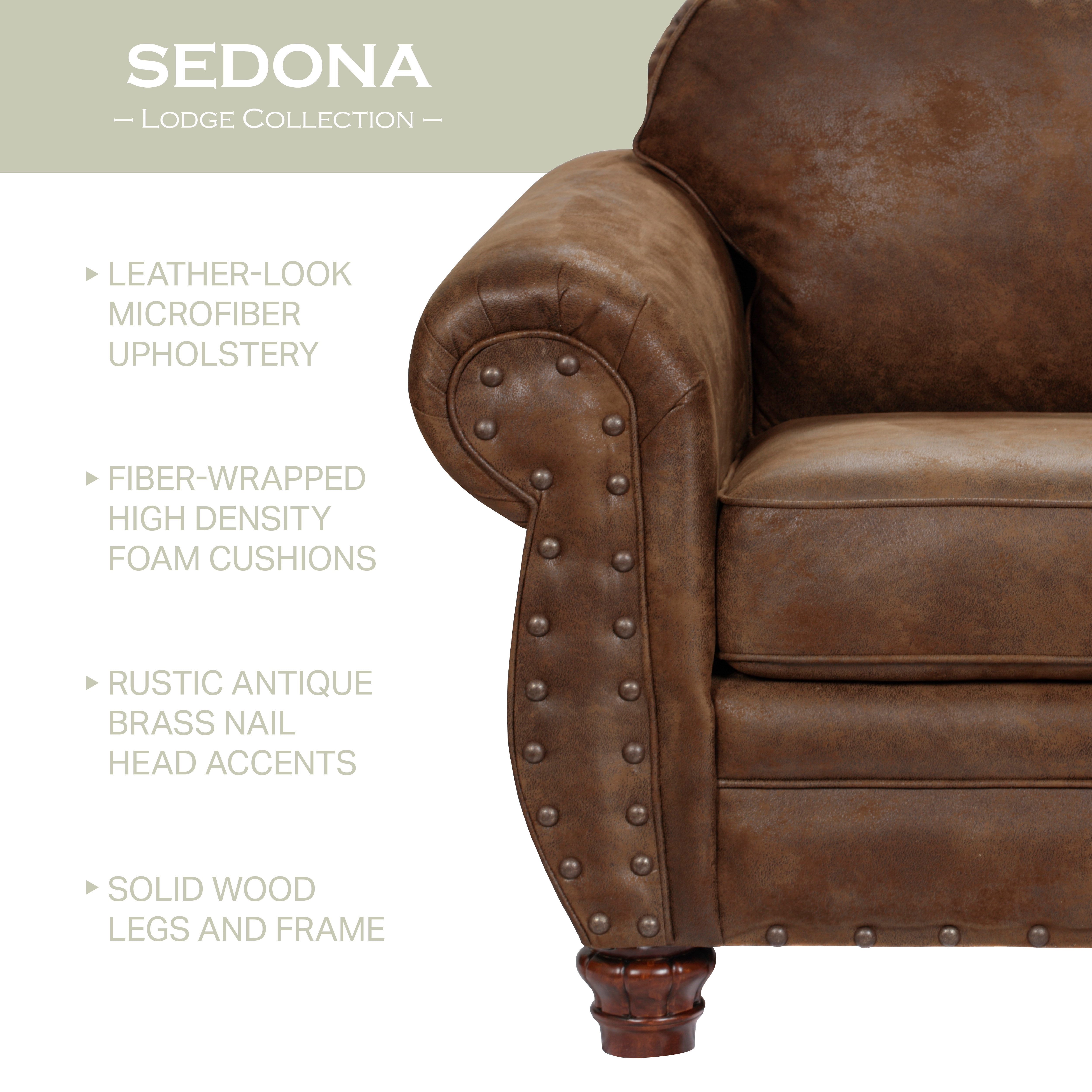 American Furniture Classics Model Number 9900-90 Sedona Ottoman with Nail Head Accents