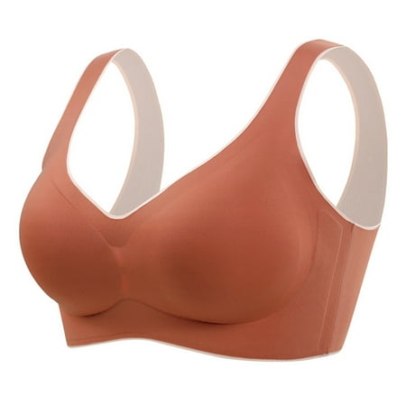 

Seamless 5D Memory Sports Bra Latex Bra Ladies Vest Style Wireless Bras M Orange