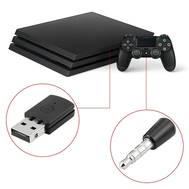 USB BT5.1 Adapter for PS4, Stable Performance, Mini and Lightweight, Material, Compatible with Any Audio Device, for BT Headset, Microphone