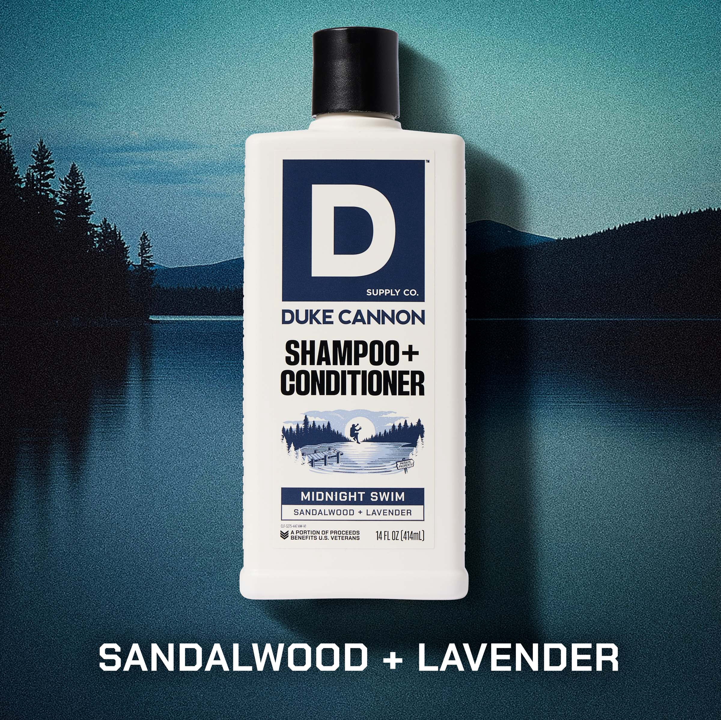 (6 pack) Duke Cannon Midnight Swim 2-in-1 Hair Wash for Men, 14 fl oz