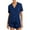 Navy, variant on Eberjey Women Gisele Ribbed Shorts Pajama Set Navy Size Large