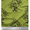 thumbnail image 1 of Soimoi Cotton Voile Fabric Leaves & Floral Block Print Fabric by the Yard 56 Inch Wide, 1 of 3