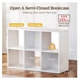 thumbnail image 2 of XPOPR 6 Wood Cube Storage Organizer with Open Back and Removable Back Panels, 11In White Cube Storage Bookshelf, Cubicle Shelf Bookcase for Home Office Bedroom Living Room, Vertical or Horizontal, 2 of 5