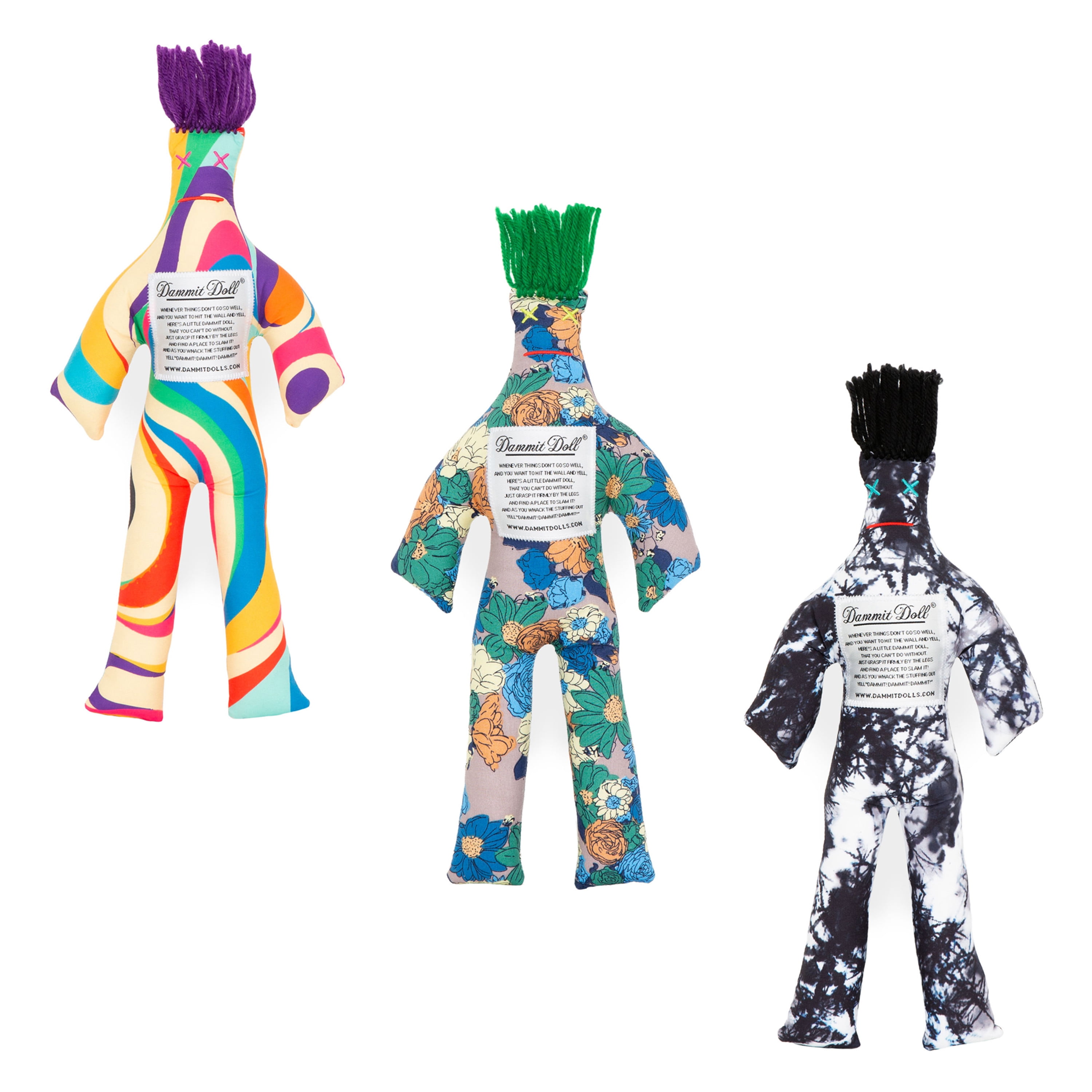 Dammit Dolls Ménage à Trois 3 pack Dammit Doll Stress Relief Toy, Gag