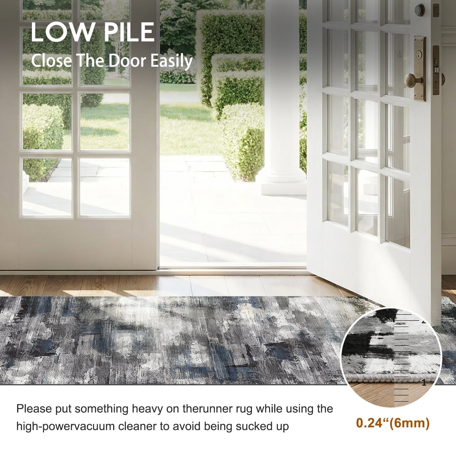 2'x10' Kitchen Runner Rug,Non-Slip Entryway Runner Laundry Rug,Boho Indoor Machine Washable Hallway Runner Rugs Throw Carpet for Living Room Bedroom Dining Room Hallway Kitchen