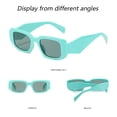 thumbnail image 3 of Caja de gafas de sol con personalidad, gafas cuadradas con borde cortado de plástico, gafas de sol de pierna ancha con personalidad, 3 of 6