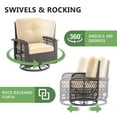 thumbnail image 2 of Sunmthink 3 Galvanized Steel Load-bearing Outdoor Conversation Sets, Brown, 2 of 7
