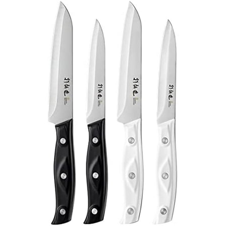 4PCS Paring Knife - 4/4.5 inch Fruit and Vegetable Paring Knives - Ultra Sharp Kitchen Knife - Peeling Knives - German Stainless Steel-ABS Handle