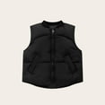 thumbnail image 2 of SELONE Toddler Vest Girls with Pockets Zipper Solid Sleeveless Fall Winter Coats Black 9 Years, 2 of 4