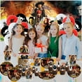 thumbnail image 2 of Pirates of the Caribbean Plates Birthday Supplies Decorations Decor Backdrop Banner Cake Topper Fans, 2 of 6