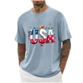 thumbnail image 3 of Kladzum 4th Of July Men's And Big Men's Trendy Graphic T-Shirts Short Sleeve Crew Neck Casual Loose Fit Tees Summer Outdoor Workout Shirts M-4XL, 3 of 6