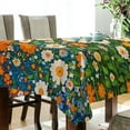 thumbnail image 5 of Yayeee Tablecloths 54" x 54" Rectangle Wrinkle Resistant Party Table Cover, Orange Floral Garden, 5 of 8