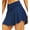 #1 - Navy, variant on TZLDN Women's V-Cut Crossover High Waisted Tennis Skirts with Pockets Inner Shorts Crossover Lightweight For Athletic Workout Mini Skirts Black,M