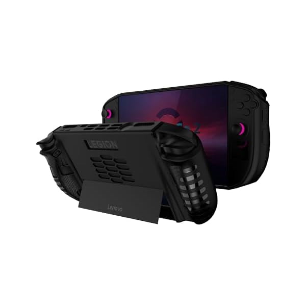 wonim11 Protective Case for Legion Go 2 2025 - TPU Cover with Fixed Kickstand & Cooling Vents, Compatible with Lenovo Legion Go 2 Handheld (Matte Black)