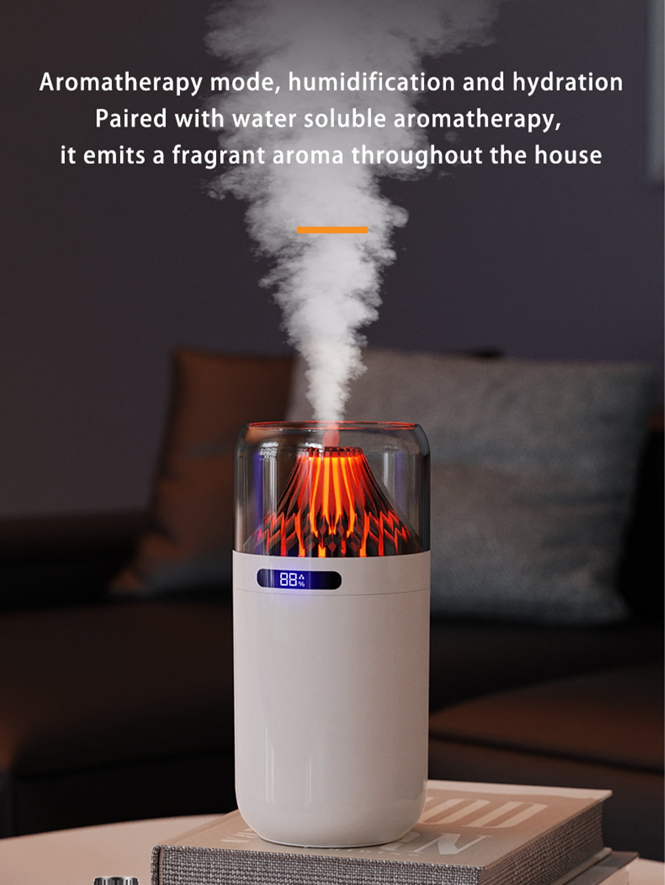 JELLOO Car Humidifier, Can Add Aromatherapy Essential Oil, Night Light, Water and Power Off Automatic Shutdown Protection, Suitable for Car Living Room Room Office
