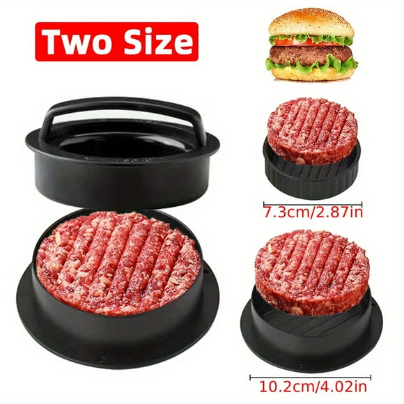 1 Set, Burger Press, Patty Press, Cheeseburger Press, Creative Burger Press, Non-Stick Hamburger Press, Patty Maker Mold For Meat Beef Cheese Veggie, Burger Maker For Outdoor Picnic Grill Barbecue, Ki