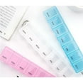 thumbnail image 4 of Miangastore 2pcs Weekly Rotating 7 Slot Vitamin Medicine Organizer Container Pink, 4 of 9
