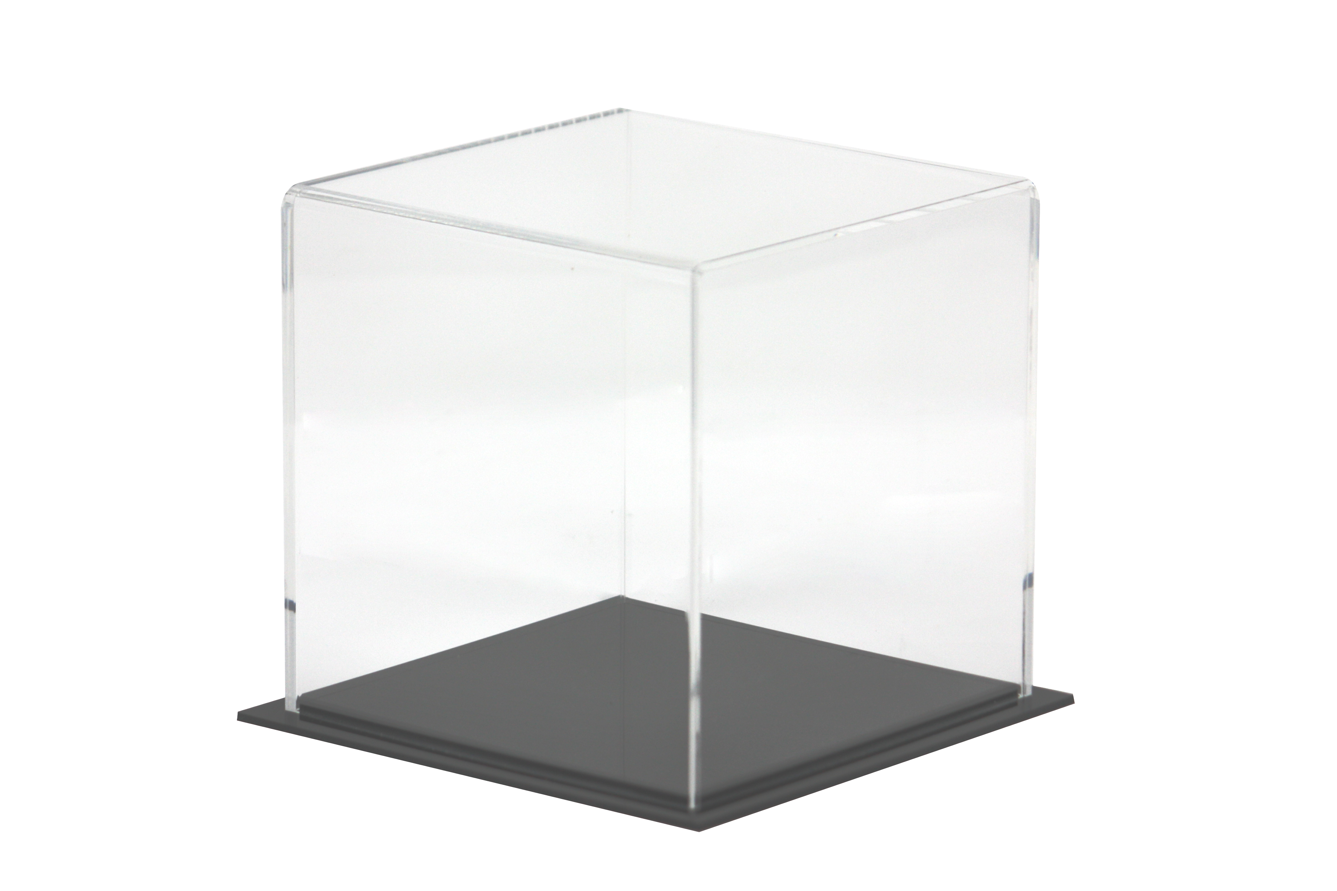Versatile Acrylic Display Case, Cube, Dust Cover and Riser (Clear or