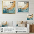 thumbnail image 4 of Designart "Fusion Of Gold And Blue Paint I" Abstract Painting Wall Art Living Room, 4 of 7