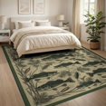 thumbnail image 3 of ODIKA 8'x10' Washable Area Rug Fishing Bass Lake Vintage Lure Cabin Motif Tackle Border Fish Flowing Dynamic for Dining Room, Large Office, Lounge, Non-Slip Chair-Friendly Mat, 3 of 7