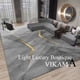 thumbnail image 3 of VIKAMA - Alfombra geométrica de lujo de terciopelo de cristal, ligera, para dormitorio, mesita de noche, sala de estar, sofá, antideslizante, resistente a la suciedad, lavable, 3 of 5