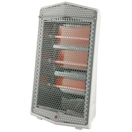 Mainstays 1500W Quartz Electric Space Heater, Adjustable Thermostat, White