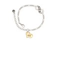 thumbnail image 2 of Delight Jewelry Goldtone Large Aunt Heart with Crystal - Silver-tone Paw Infinity Link Chain Bracelet, 6"+2" Extender, 2 of 3