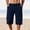 Navy, variant on Eltusu Men's Workout Shorts, Below the knee Zipper Pockets Elastic Waist Drawstring Hiking Shorts Navy Size L