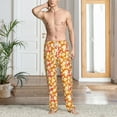 thumbnail image 6 of Lsque Orchids Flowers Print Men's Pajama Pants, Lounge Pant - Comfortable Home Wear,Elastic Waistband, Stylish Design-Small, 6 of 9