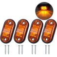 thumbnail image 1 of Paquete de 4 luces de posición laterales LED, luces de gálibo delanteras y traseras, indicador de posición de luz de posición lateral universal de 12 V 24 V para automóvil, camión, remolque, amarillo, 1 of 5