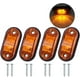 thumbnail image 1 of Paquete de 4 luces de posición laterales LED, luces de gálibo delanteras y traseras, indicador de posición de luz de posición lateral universal de 12 V 24 V para automóvil, camión, remolque, amarillo, 1 of 5