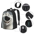 thumbnail image 3 of Defioc Smiling Polar Bear Pattern Carry on Backpack,16.5x12.5x5.5 Personal Item Bag Carry On Backpack Water Resistant Lightweight Daypack, 3 of 7
