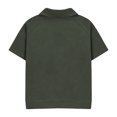 thumbnail image 6 of AJTQTH Waffle Knit T-Shirts for Kids Boys Lightweight Casual Summer Short Sleeve V Neck Basic Solid Color Athetic Tees School Fashion Collared Henley Tshirt Tops Army Green 5-6 Years, 6 of 9