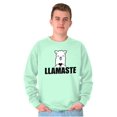 thumbnail image 5 of Llamaste Namaste Spiritual Llama Sweatshirt for Men or Women Brisco Brands 2X, 5 of 6
