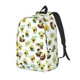 thumbnail image 1 of Disketp Funny Avocado In Mexican Clothes print Canvas Backpack Lightweight Travel Daypack Student Rucksack Laptop Backpack-Small, 1 of 5
