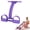 Purple, variant on Pedal Resistance Band with Handle, Upgrade 8-Tube Elastic Pedal Resistance Band for Working Out, Natural Rubber, Multifunction Fitness Bands for Abdomen, Waist, Arm, Leg